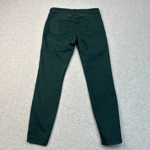 Just USA Skinny Jean SZ 30 Dark Green Mid-Rise Stretch Denim 5-Pocket Button Zip - Picture 3 of 10